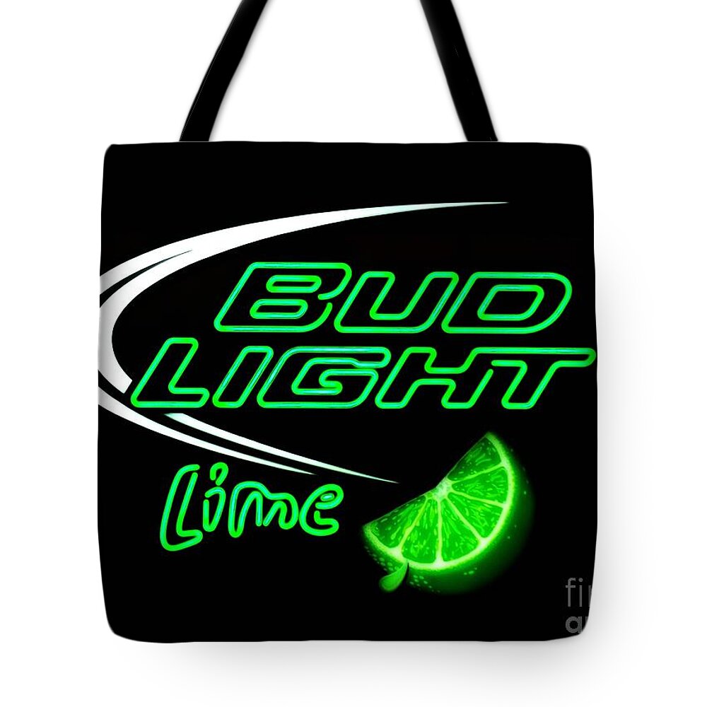  Tote Bag featuring the photograph Bud Light Lime Edited by Kelly Awad