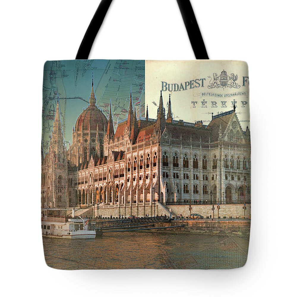 Budapest Tote Bag featuring the photograph Budapest Fovaros by Sharon Popek