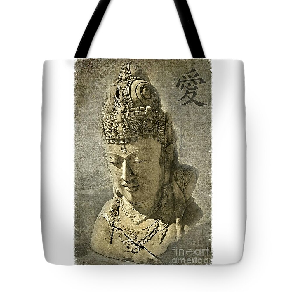 Budda Tote Bag featuring the photograph Budda Head 1 by Scott Parker