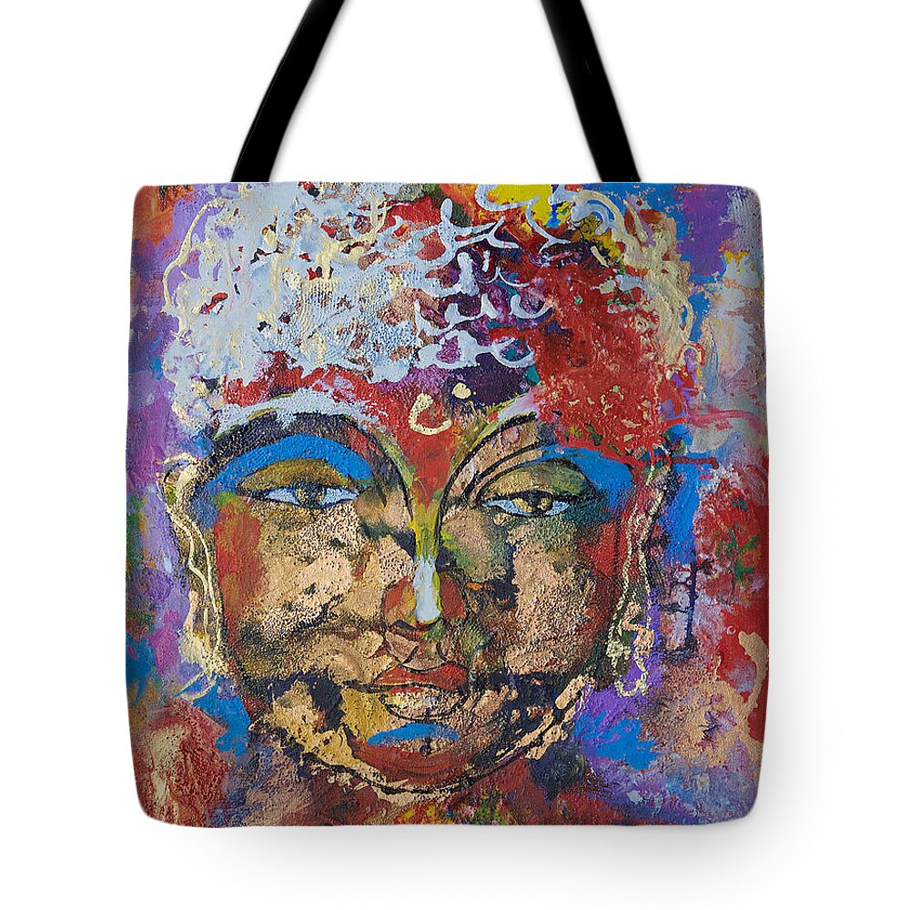  Tote Bag featuring the painting Buddha by Jyotika Shroff