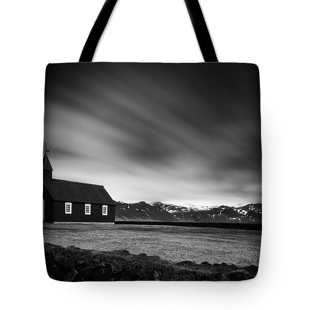 Budir Tote Bag featuring the photograph The Black Church by Dominique Dubied