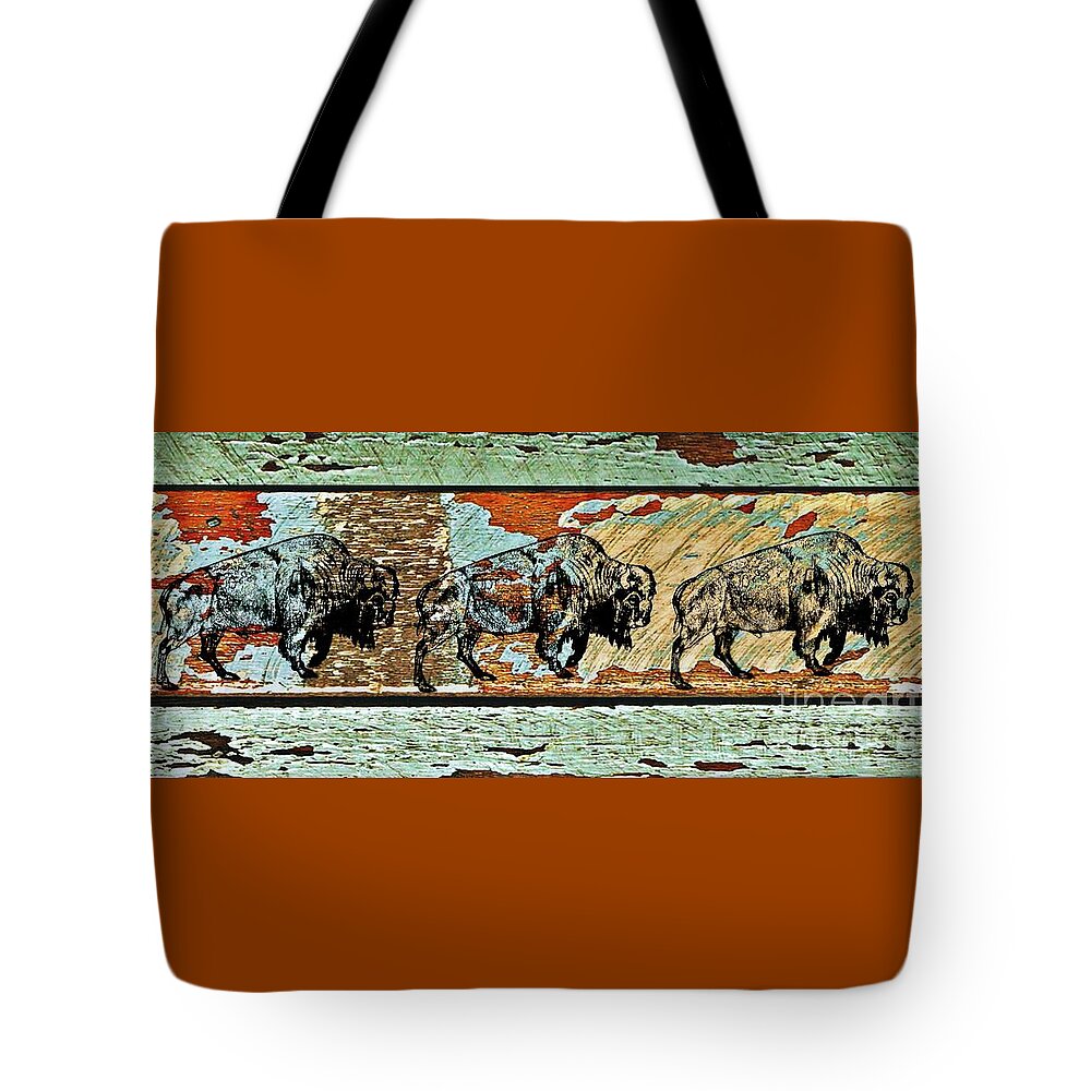 Buffalo Tote Bag featuring the photograph Buffalo Trail 2 by Larry Campbell