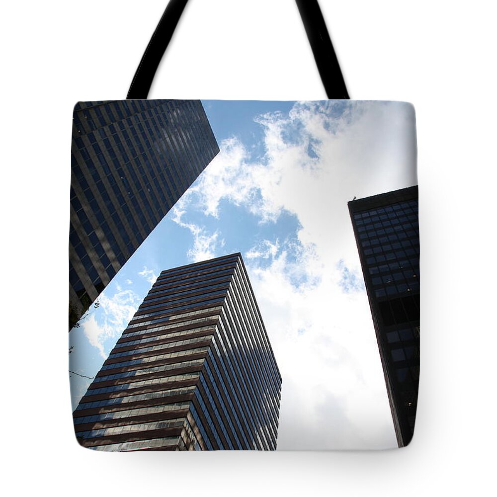 New York City Tote Bag featuring the photograph Building View 9 by Terry Wallace