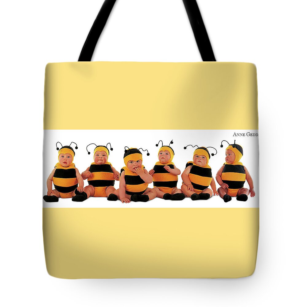 Baby Tote Bag featuring the photograph Bumblee Bees by Anne Geddes