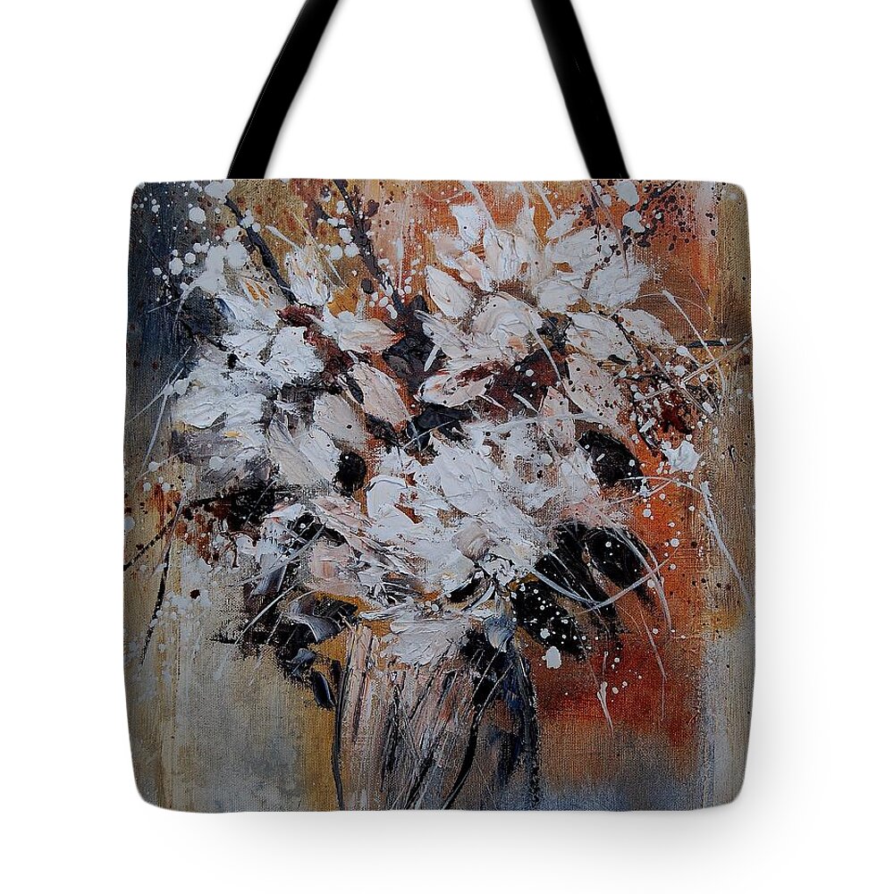 Flowers Tote Bag featuring the painting Bunch 45900140 by Pol Ledent