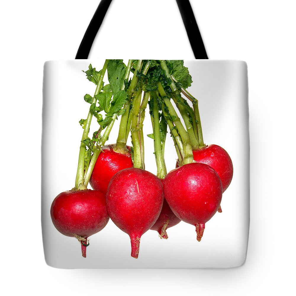 Fresh Tote Bag featuring the photograph Bunch of Radishes by Olivier Le Queinec
