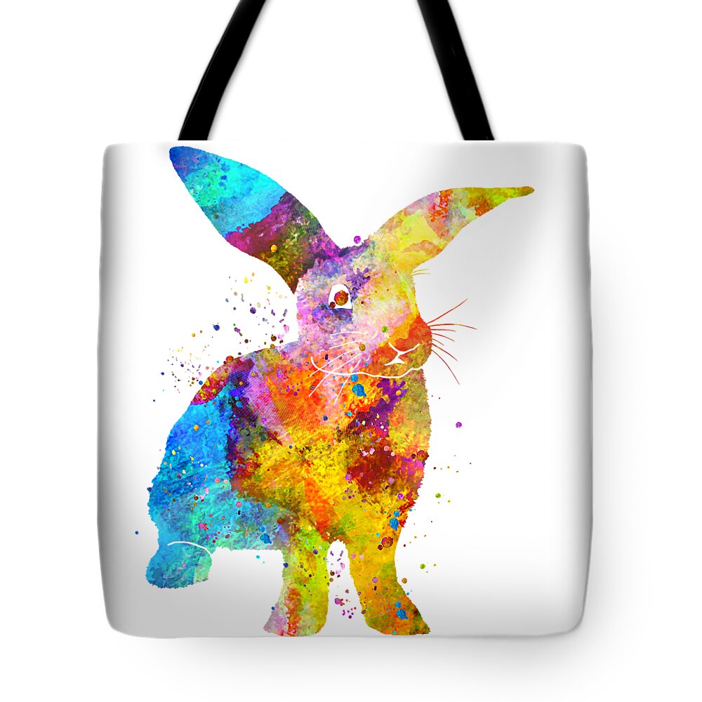 Bunny Tote Bag featuring the painting Bunny Rabbit by Zuzi 's