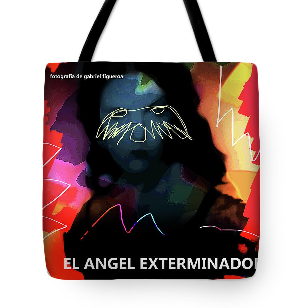 Surrealism Tote Bag featuring the mixed media Bunuel movie poster by Paul Sutcliffe