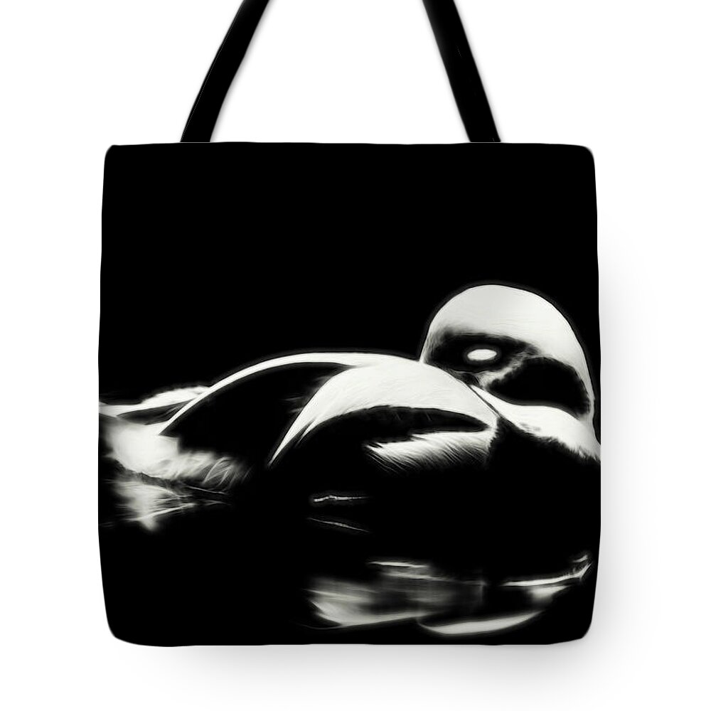 Black And White Photography Tote Bag featuring the photograph Buoyant Soporous by Dee Browning