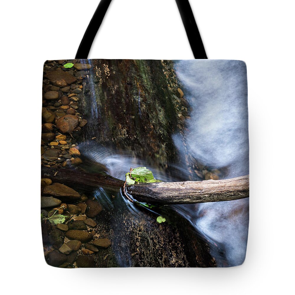 Buried Tote Bag featuring the photograph Buried Log by Robert Potts