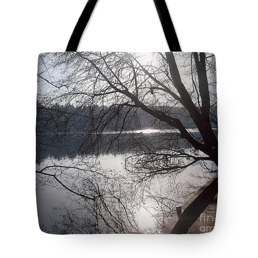 Winter Trees. Placid Lake Tote Bag featuring the photograph Burnaby Walk by Kim Prowse