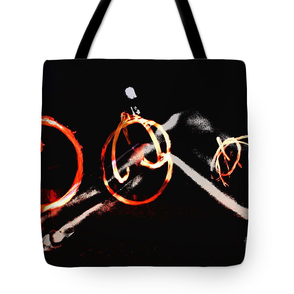 Clay Tote Bag featuring the photograph Burning Rings of Fire by Clayton Bruster