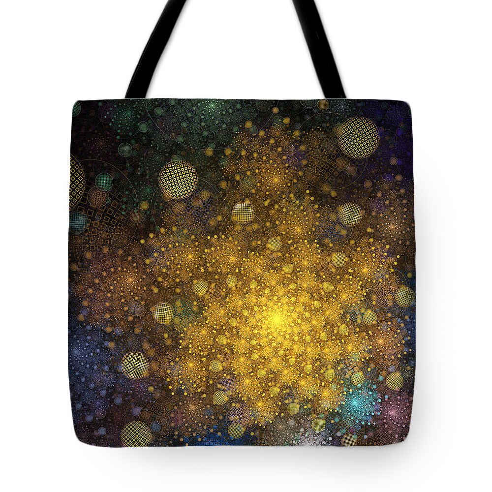 Vic Eberly Tote Bag featuring the digital art Bursting With Joy by Vic Eberly