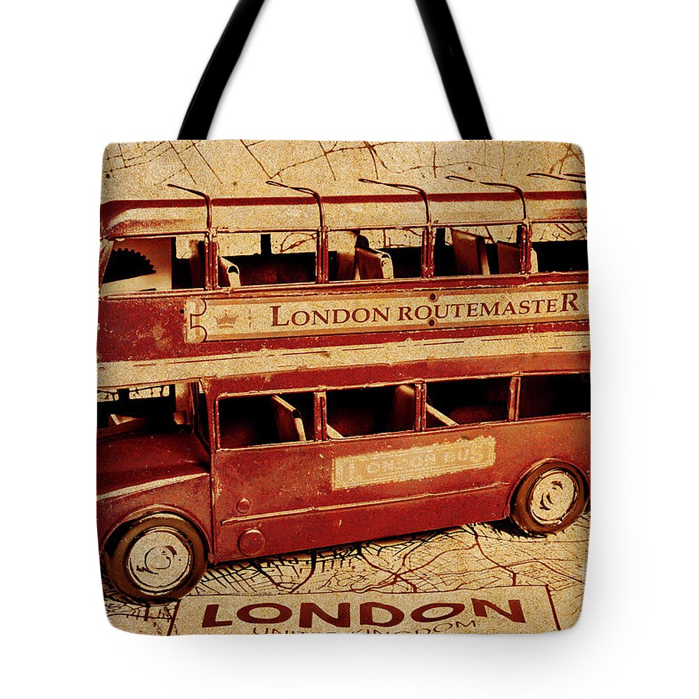 Vintage Tote Bag featuring the photograph Buses of Vintage England by Jorgo Photography