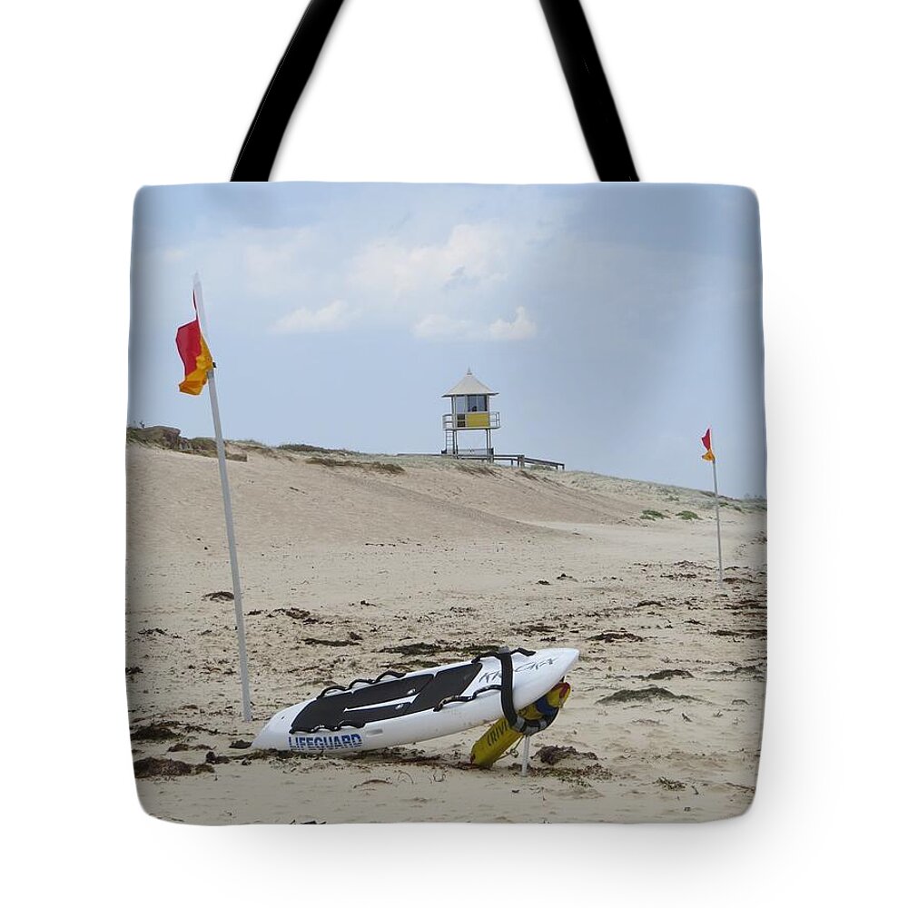Surf Tote Bag featuring the photograph But The Beach Is Empty by Amanda S Leek