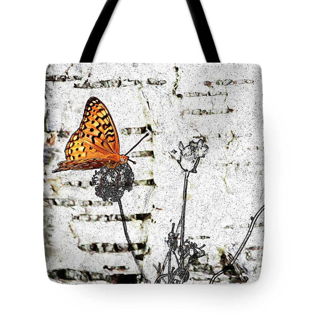 Butterfly Tote Bag featuring the digital art Butterfly by K Bradley Washburn