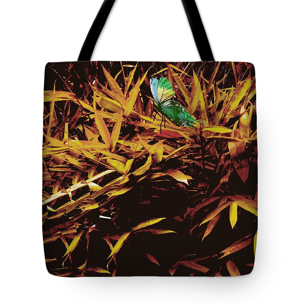 Butterfly Tote Bag featuring the digital art Butterfly Landscape by Asok Mukhopadhyay