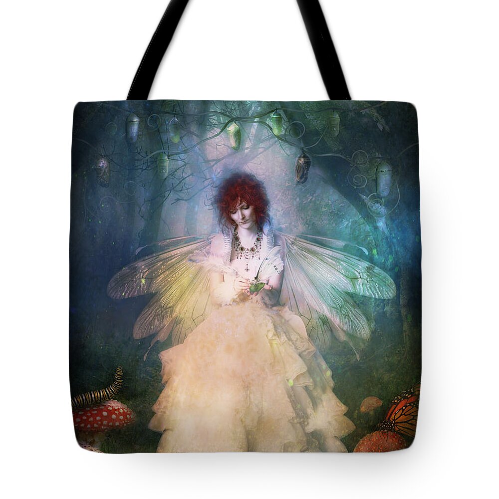 Butterflies Tote Bag featuring the digital art Butterfly Painter by Shanina Conway