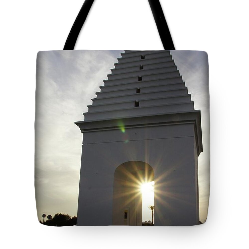 Alys Beach Tote Bag featuring the photograph Butteries Sunset by Megan Cohen