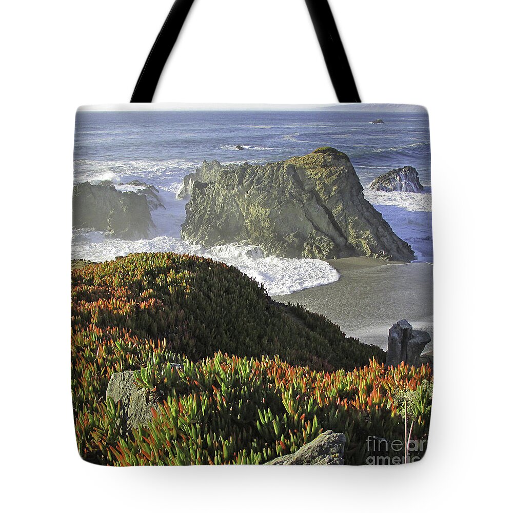 Ocean Tote Bag featuring the photograph By the Sea by Joyce Creswell