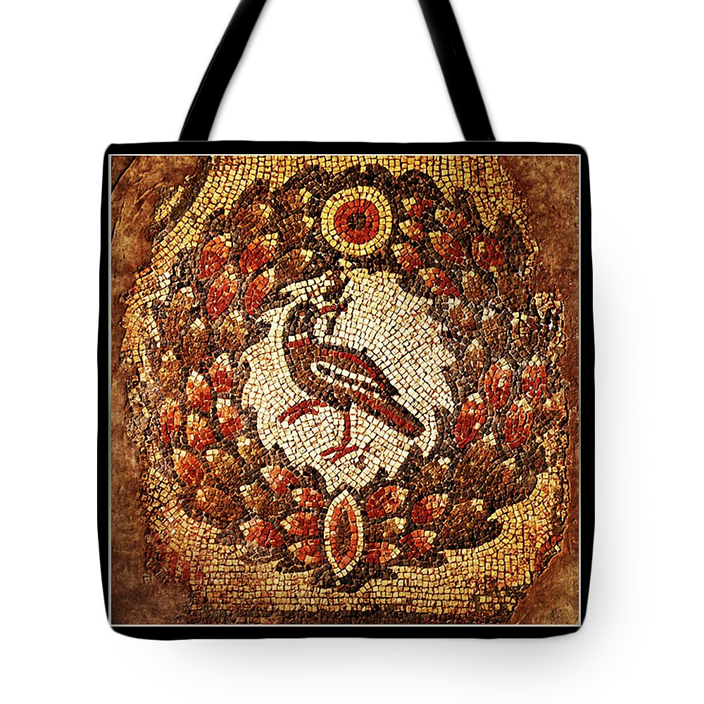 Bird Tote Bag featuring the digital art Byzantine Bird by Asok Mukhopadhyay