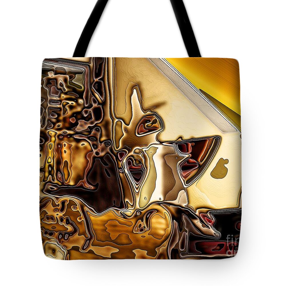 Cabinet Top Tote Bag featuring the digital art Cabinet Top by Ronald Bissett