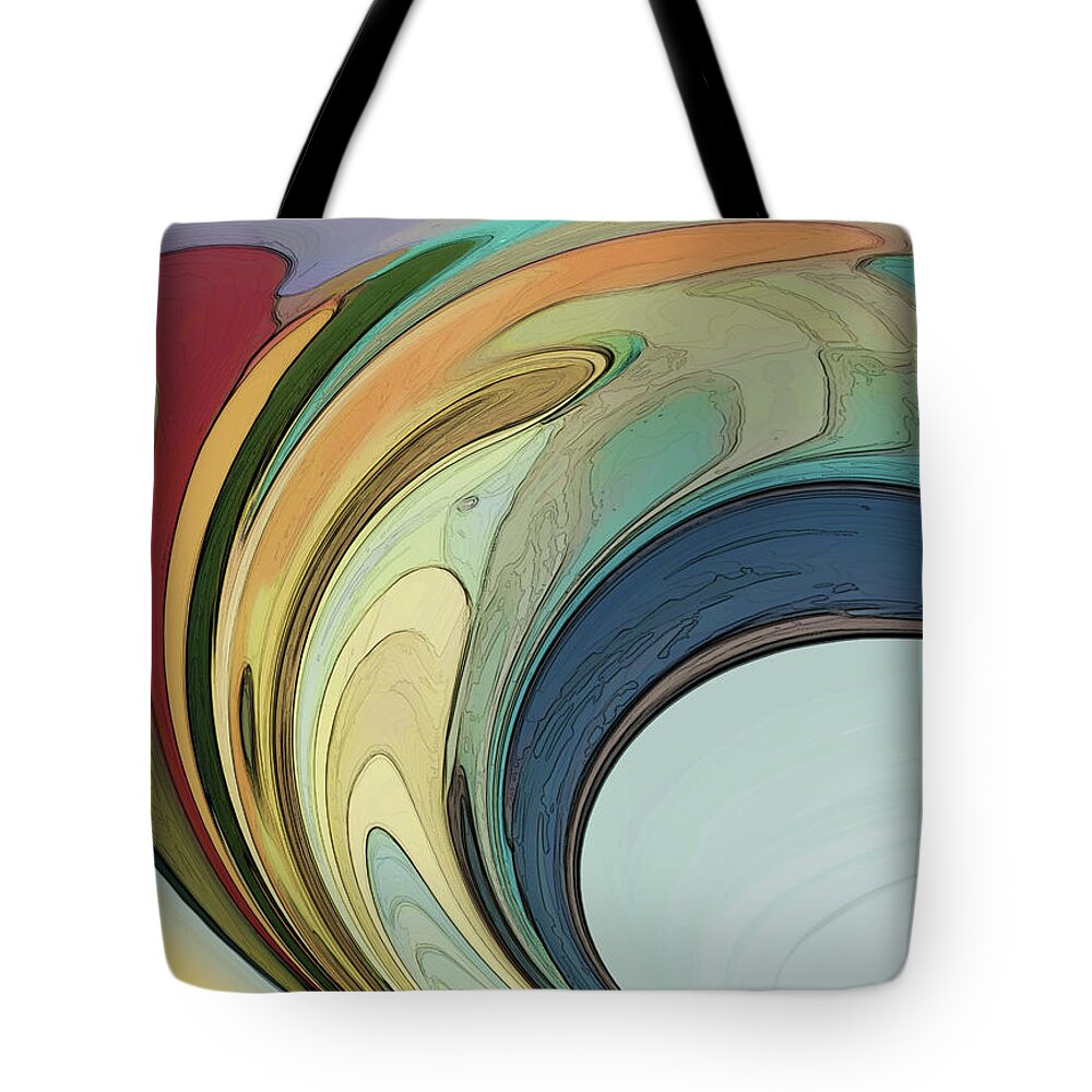 Abstract Tote Bag featuring the digital art Cadenza by Gina Harrison