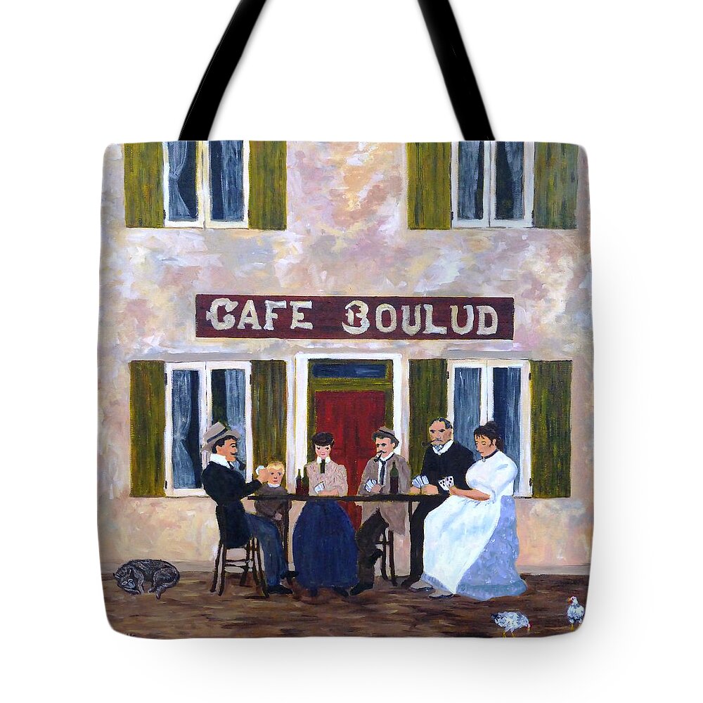 Cafe Tote Bag featuring the painting Cafe Boulud by Diane Arlitt