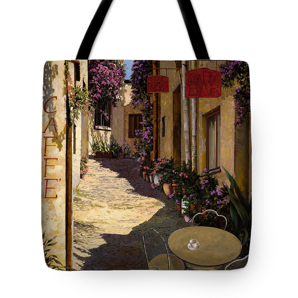Caffe Tote Bag featuring the painting Cafe Piccolo by Guido Borelli
