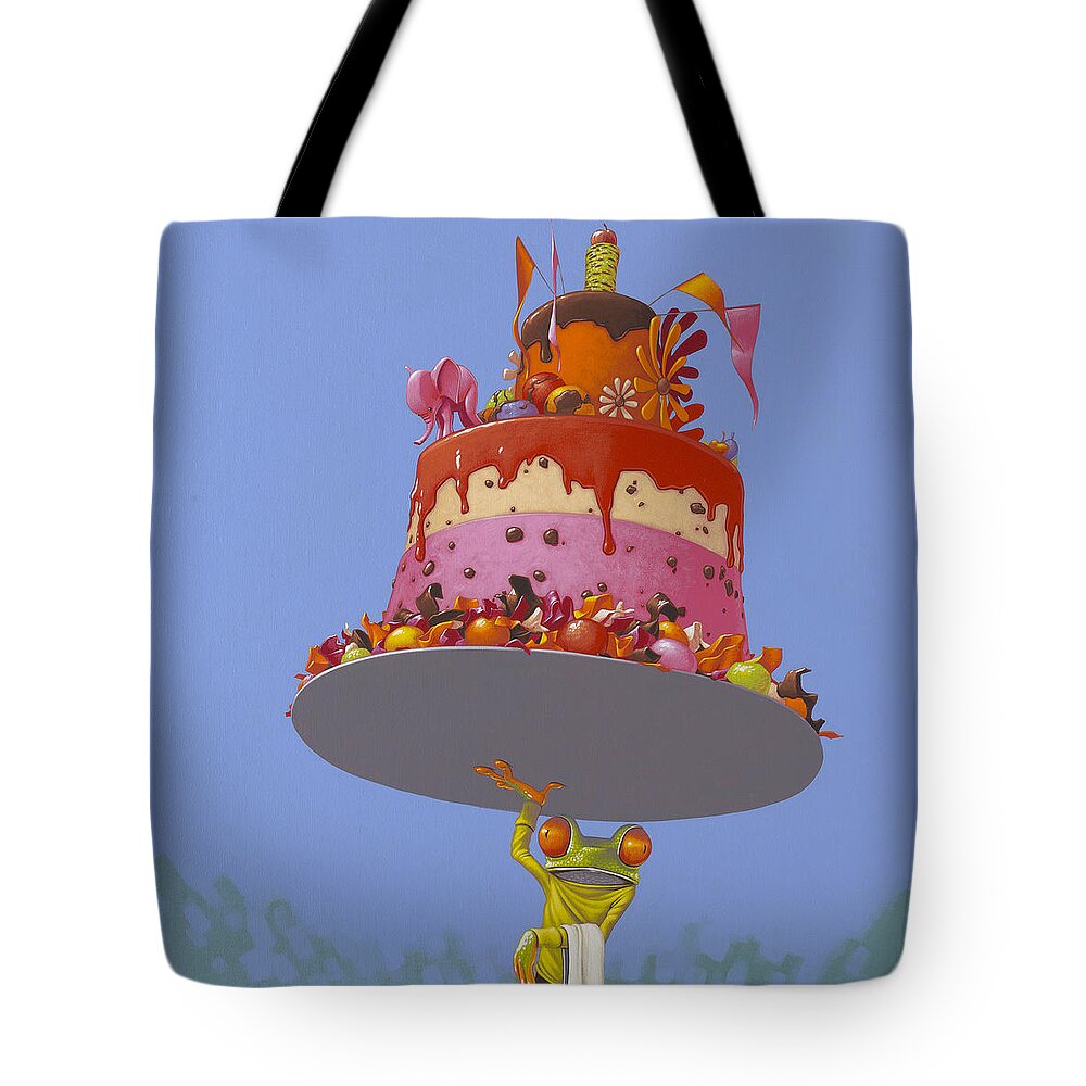 Cake Tote Bag featuring the painting Cake by Jasper Oostland