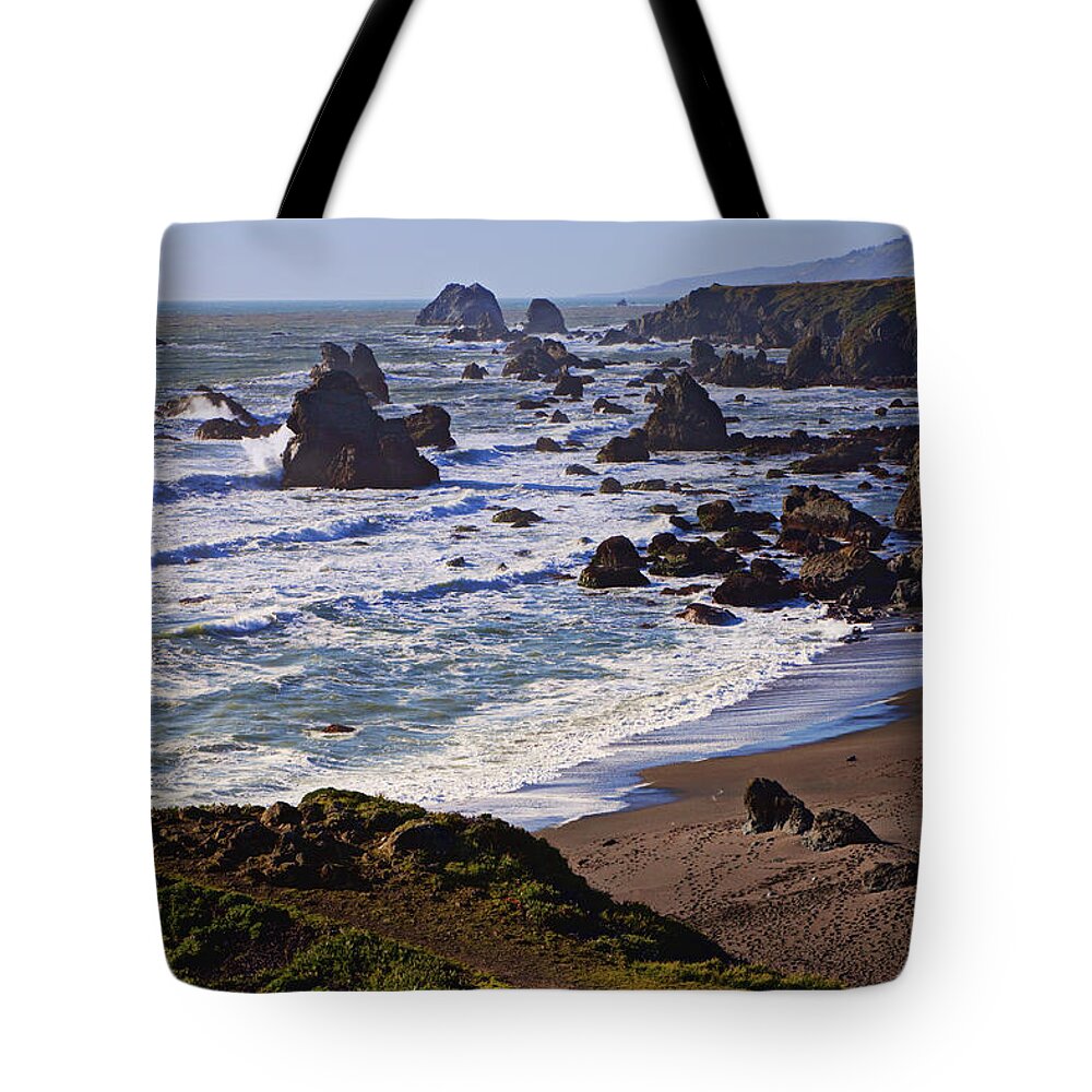 California Coast Tote Bag featuring the photograph California coast Sonoma by Garry Gay