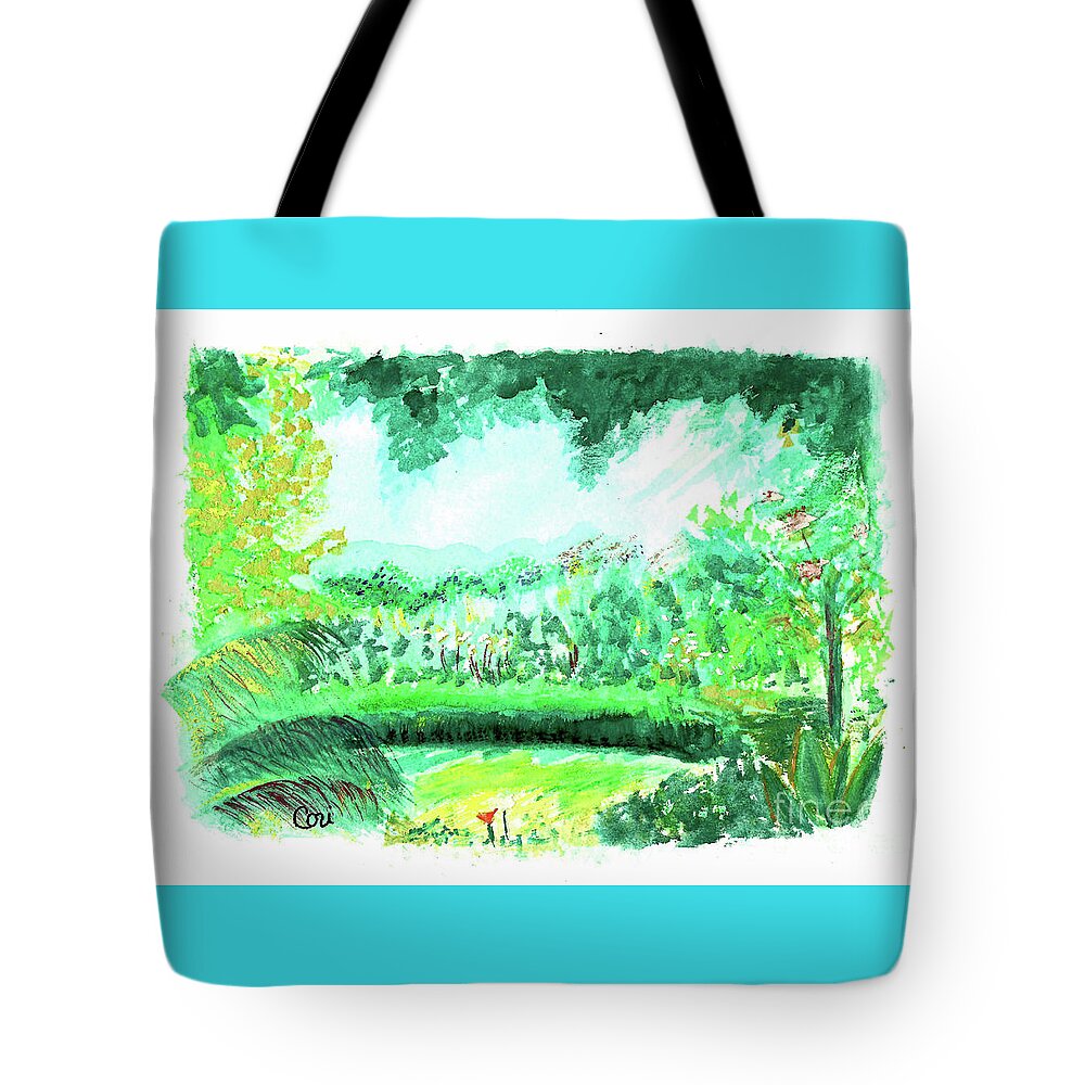 What Get For Tote Bag featuring the painting California Garden by Corinne Carroll