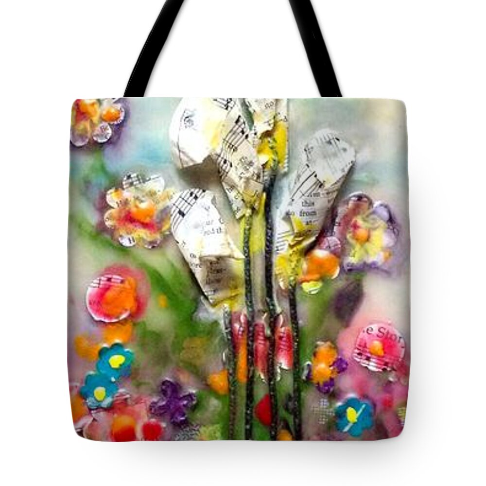 Calla Lily Tote Bag featuring the painting Calla Lily Dance by Amy Stielstra