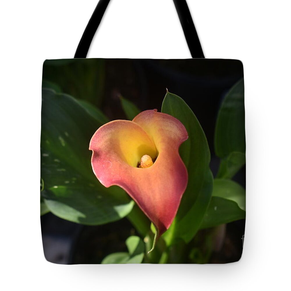 Calla Lily Tote Bag featuring the digital art Calla lily by Yenni Harrison