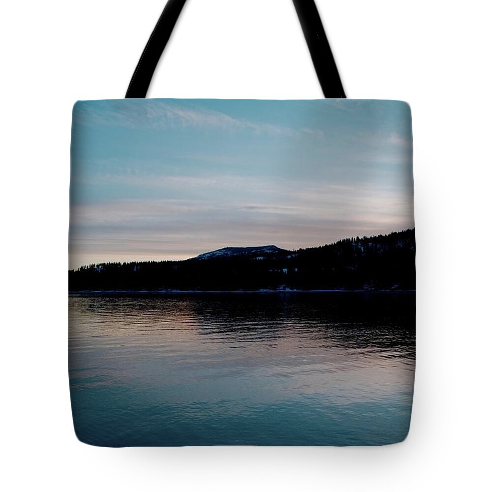 Lake Tote Bag featuring the photograph Calm Blue Lake by Troy Stapek