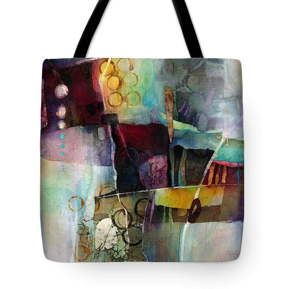 Abstract Tote Bag featuring the painting Calm Cascade by Hailey E Herrera