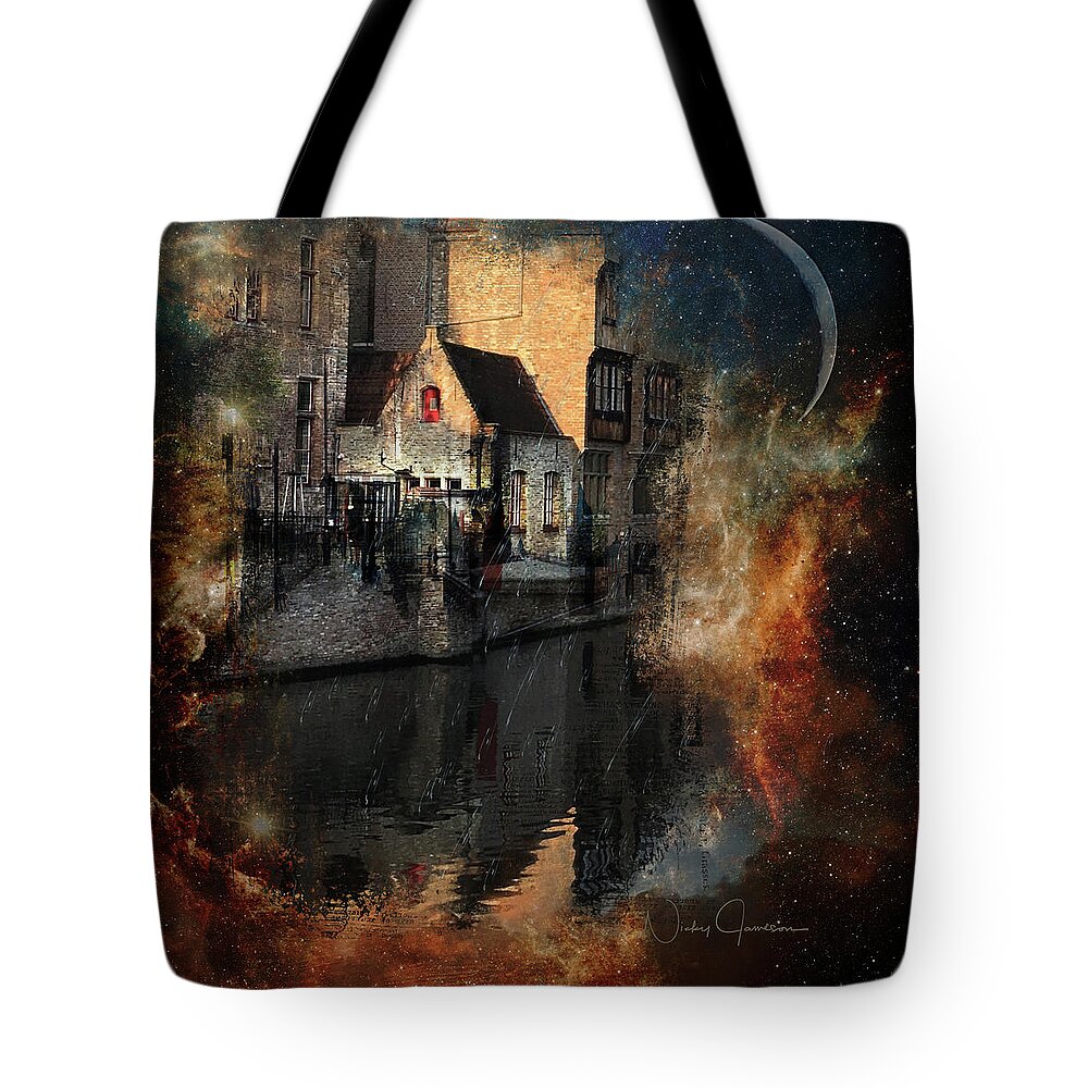 Sky Tote Bag featuring the digital art Calm by Nicky Jameson