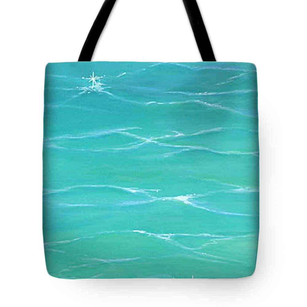 Water Tote Bag featuring the painting Calm Reflections II by Mary Scott