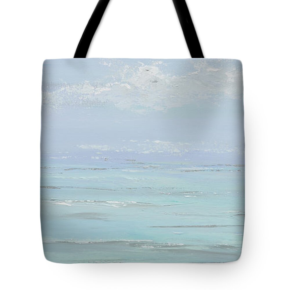 Ocean Tote Bag featuring the painting Misty Morning by Tamara Nelson