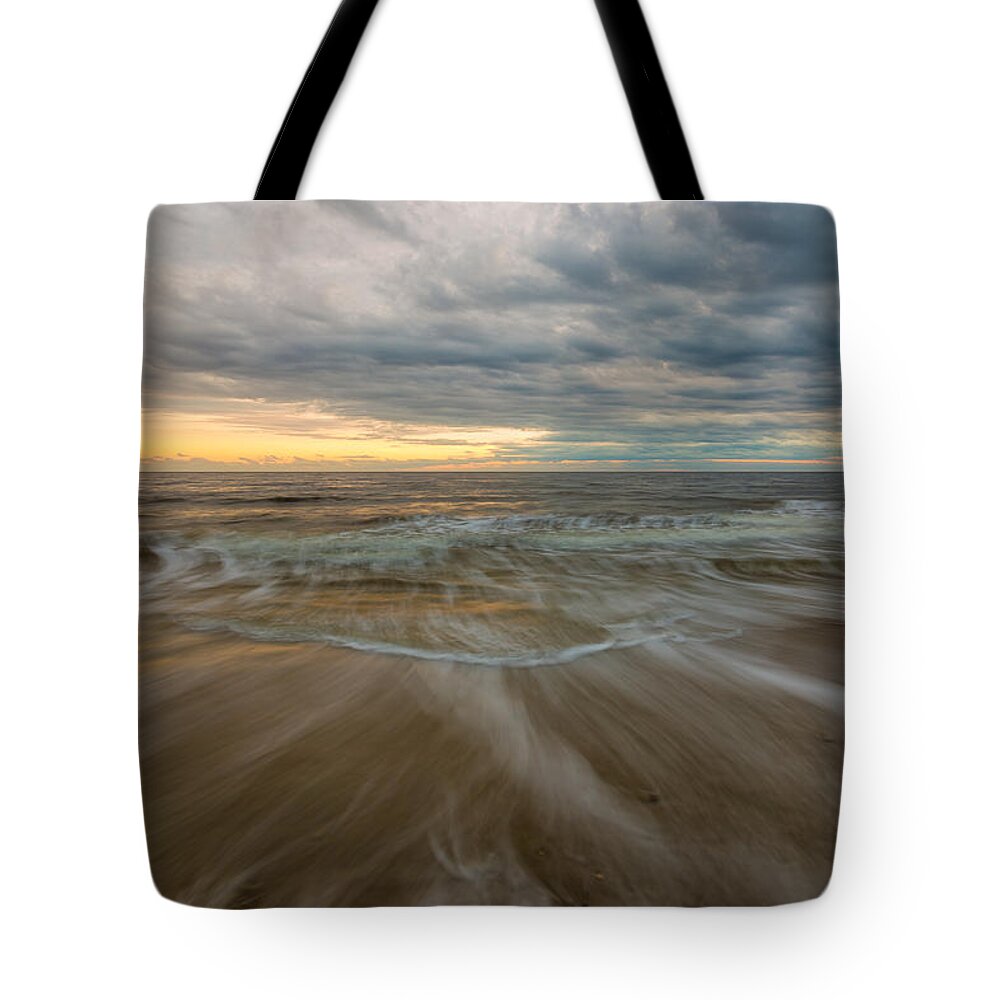 Oak Island Tote Bag featuring the photograph Calming Waves by Nick Noble