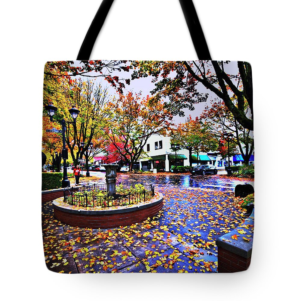 Leaves Tote Bag featuring the photograph Camas in the Fall by John Christopher