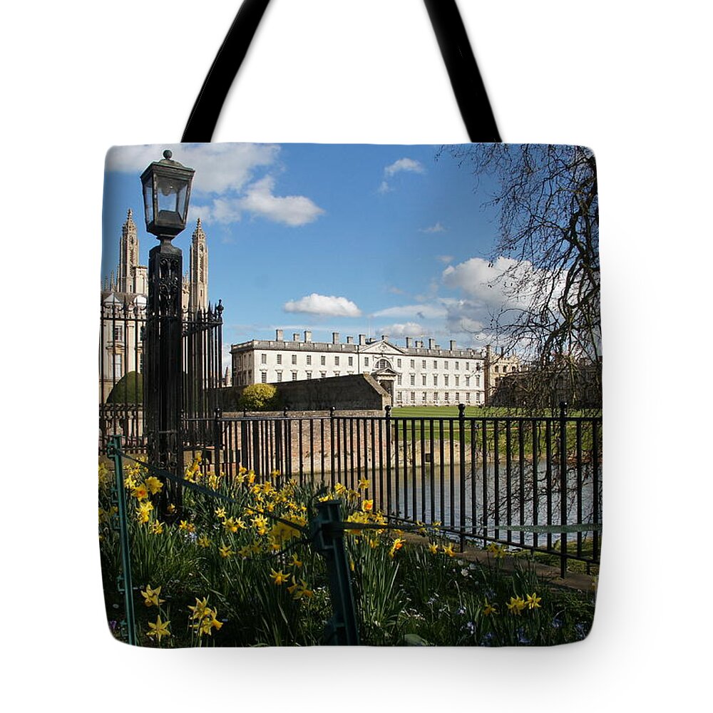 Cambridge Tote Bag featuring the photograph Cambridge. End of March. by Elena Perelman