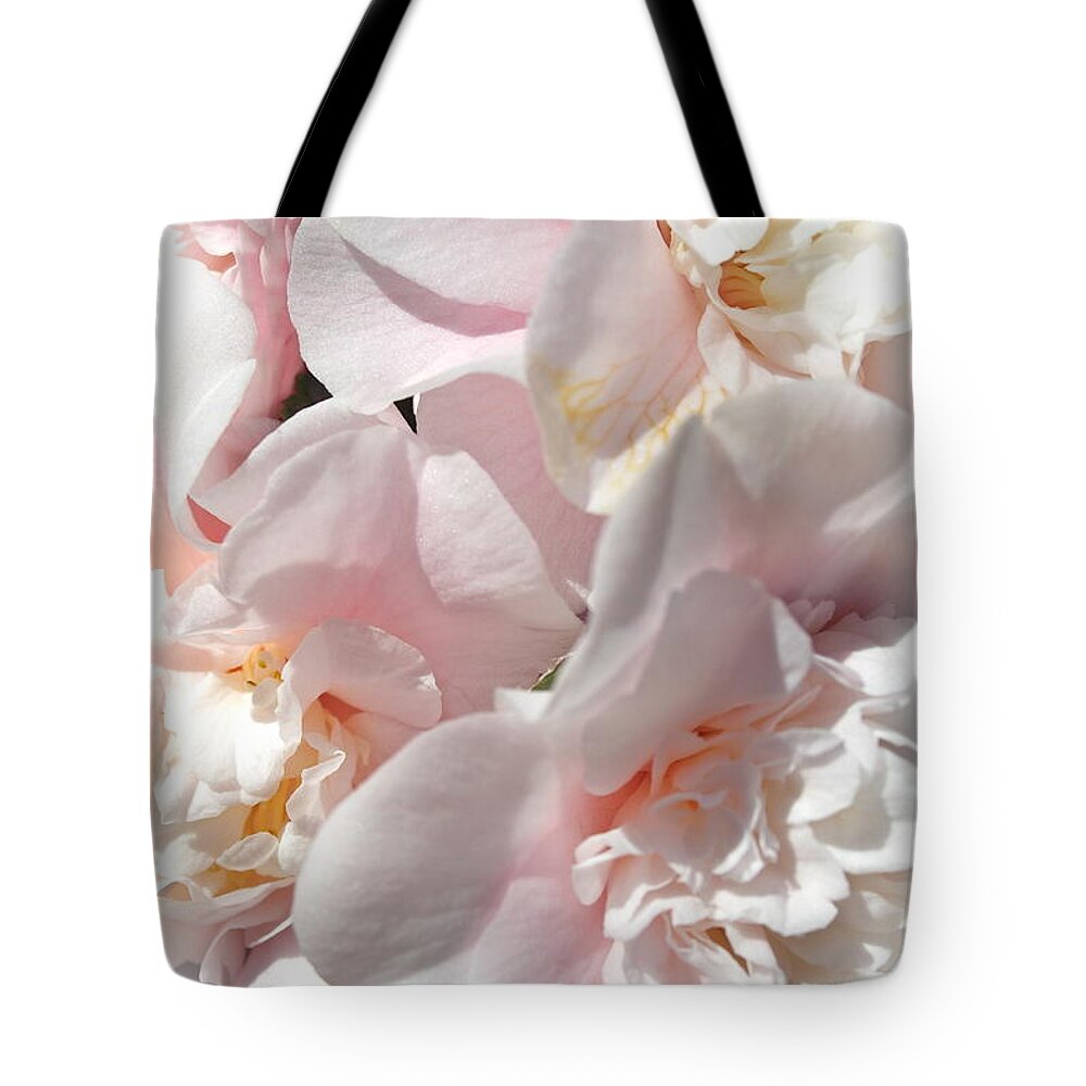 Camellia Tote Bag featuring the photograph Camellias Softly by Michele Myers