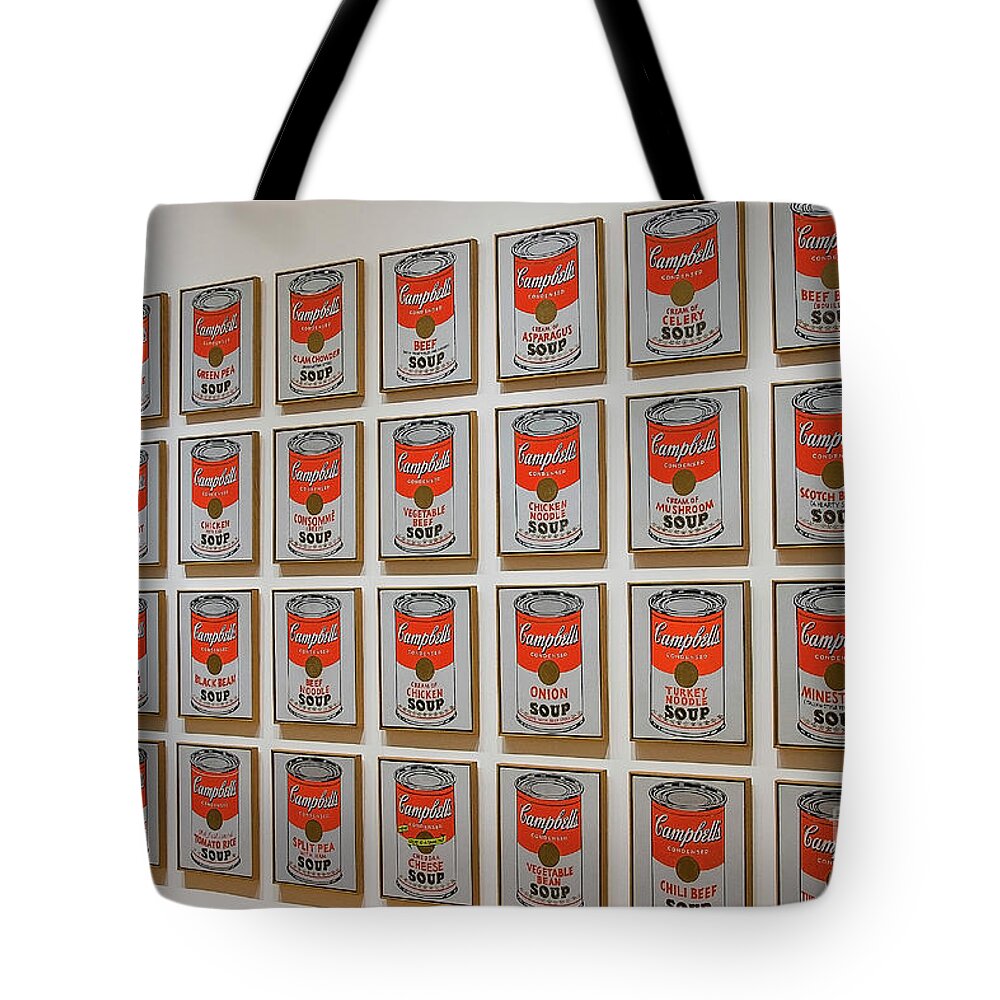 Museum Tote Bag featuring the photograph Campbell soup by Warhol by Patricia Hofmeester