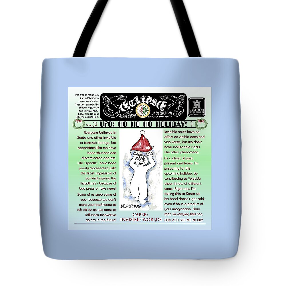 Journalists Art Tote Bag featuring the mixed media Can You See Me NOW? by Dawn Sperry