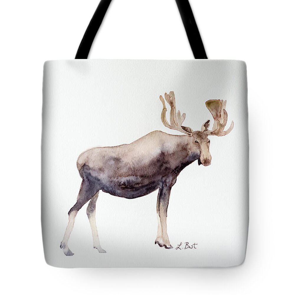 Moose Tote Bag featuring the painting Canada Moose by Laurel Best