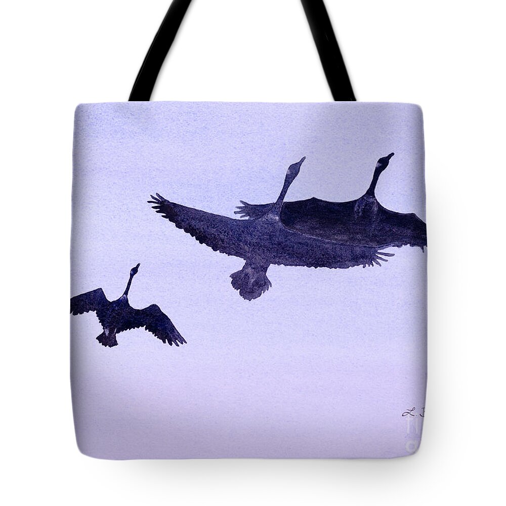 Canada Tote Bag featuring the painting Canadian Geese by Laurel Best