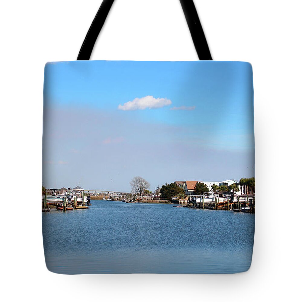 Canal Tote Bag featuring the photograph Canal Living by Cynthia Guinn