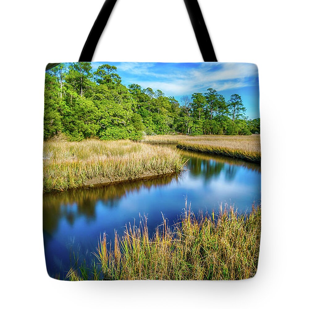 Marsh Tote Bag featuring the photograph Canals Bend by David Smith