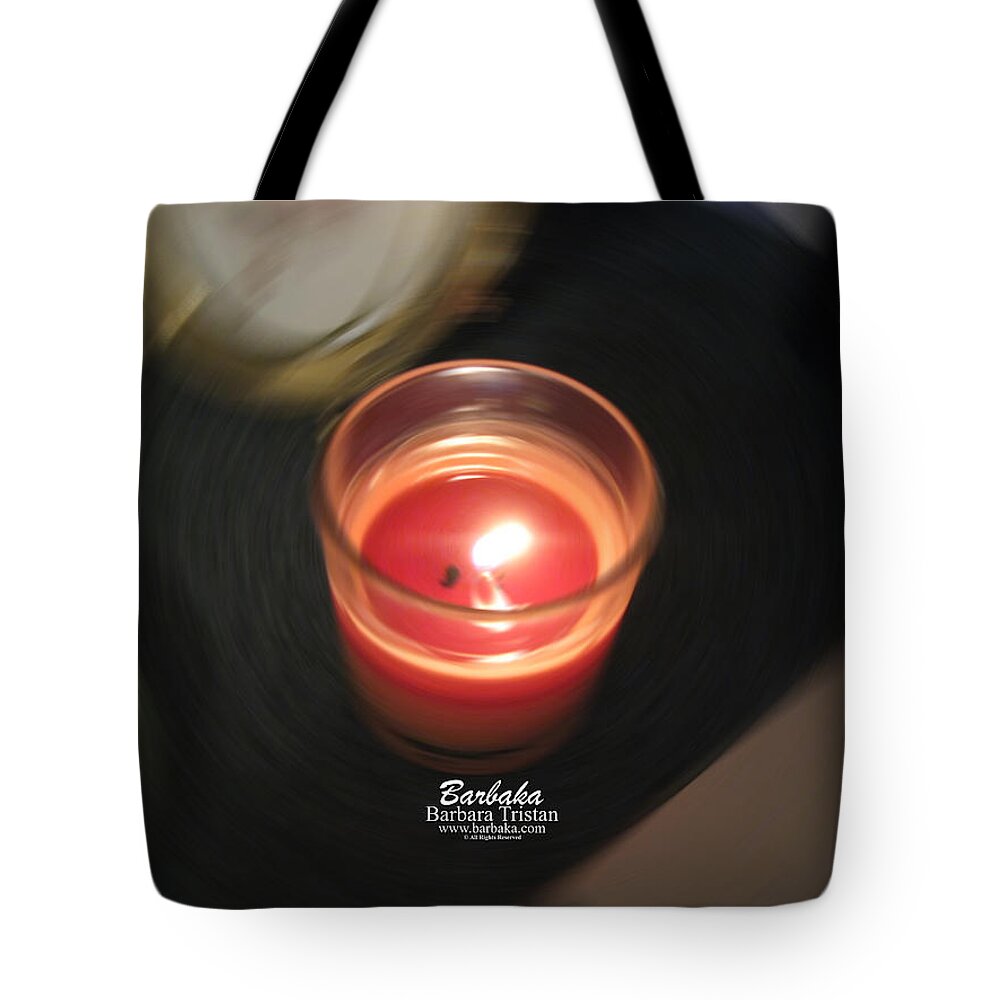 Art Tote Bag featuring the photograph Candle Inspired #1173-2 by Barbara Tristan